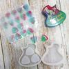 Gitarrenplektrum Harzform Geometrische Dreieckige Plektrumform Gitarrenplektrum Halter Box Silikonform für Epoxidguss DIY C