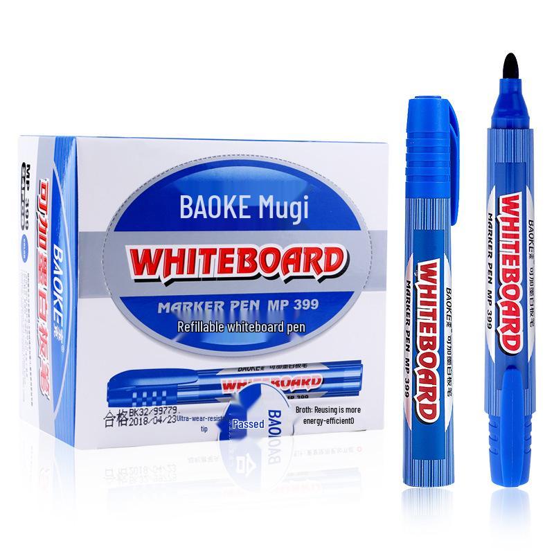 

Перезаправляемый маркер для белой доски Baoke 399: Большая вместимость, Быстросохнущий, Легко стираемый