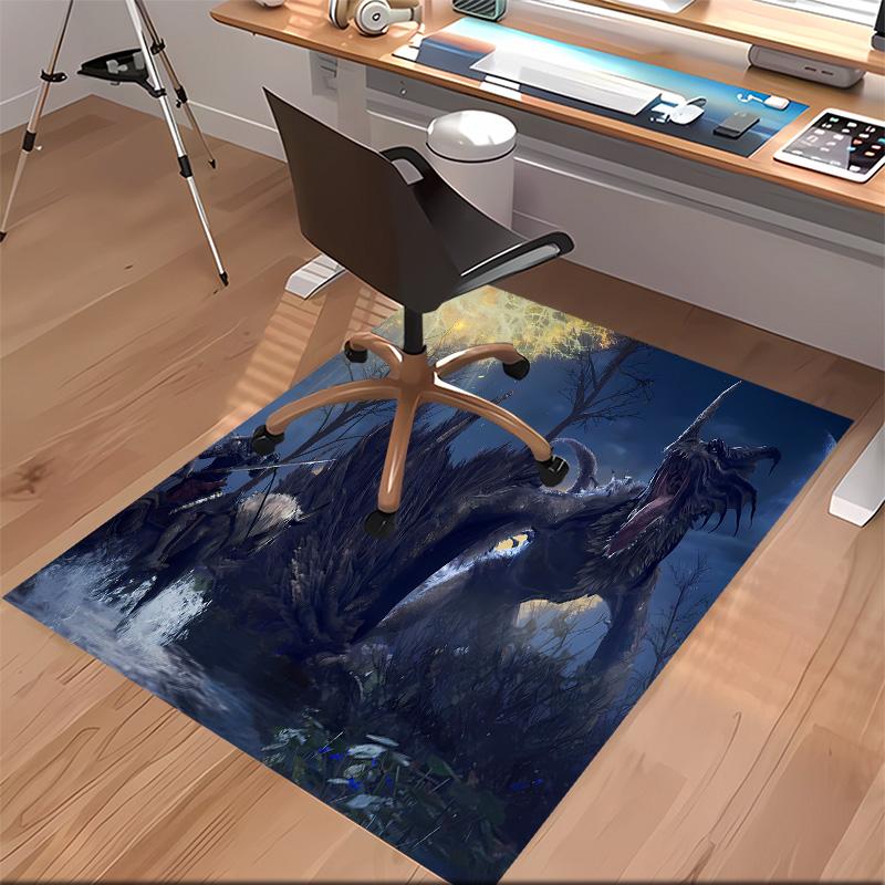 Game E-ELDEN R-RING Print Area Rug-Soft,Washable Non-Slip Indoor Mat Office Chairs,Living Room,Home Office Decorative Rug