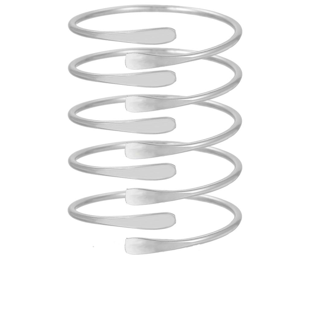 European-American Retro Snake-Shaped Alloy Bangle: Women's Exaggerated Twisted Wrap Animal Bracelet Armlet Cuff.