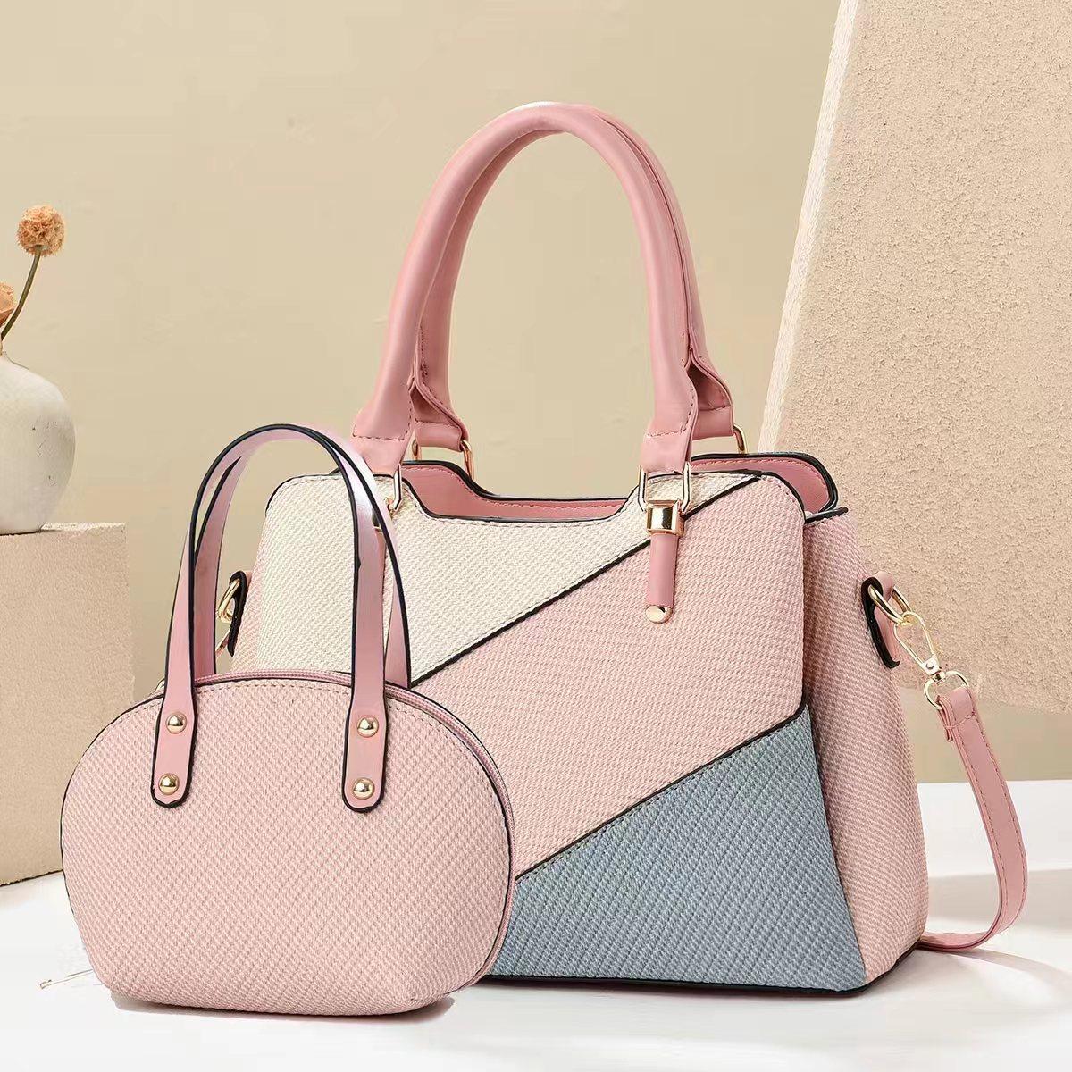 

Latest Design Patchwork Bag Color Contrast Trendy Style Trend Handbag Multi-layer Large Size Capacity Shoulder Bag Crossbody Bag Female .