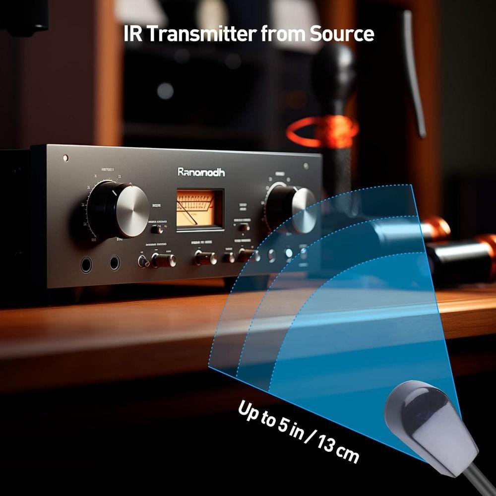 USB Powered IR Repeater Kit Plug And Play IR Remote Blaster Cord Signal Range Extender TV Setup