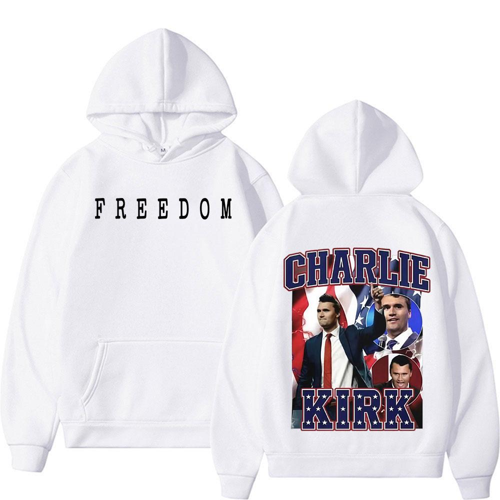 Charlie Kirk Great Patriot Graphic Print Hoodie AutumnWinter RetroHarajuku HoodieMen's Casual High Quality Sweatshirt Sweatshirt