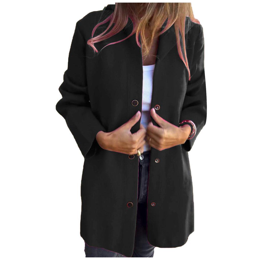 Herbst/Winter Einfarbig Lässig Einreihig Kapuzenjacke für Europa und Amerika