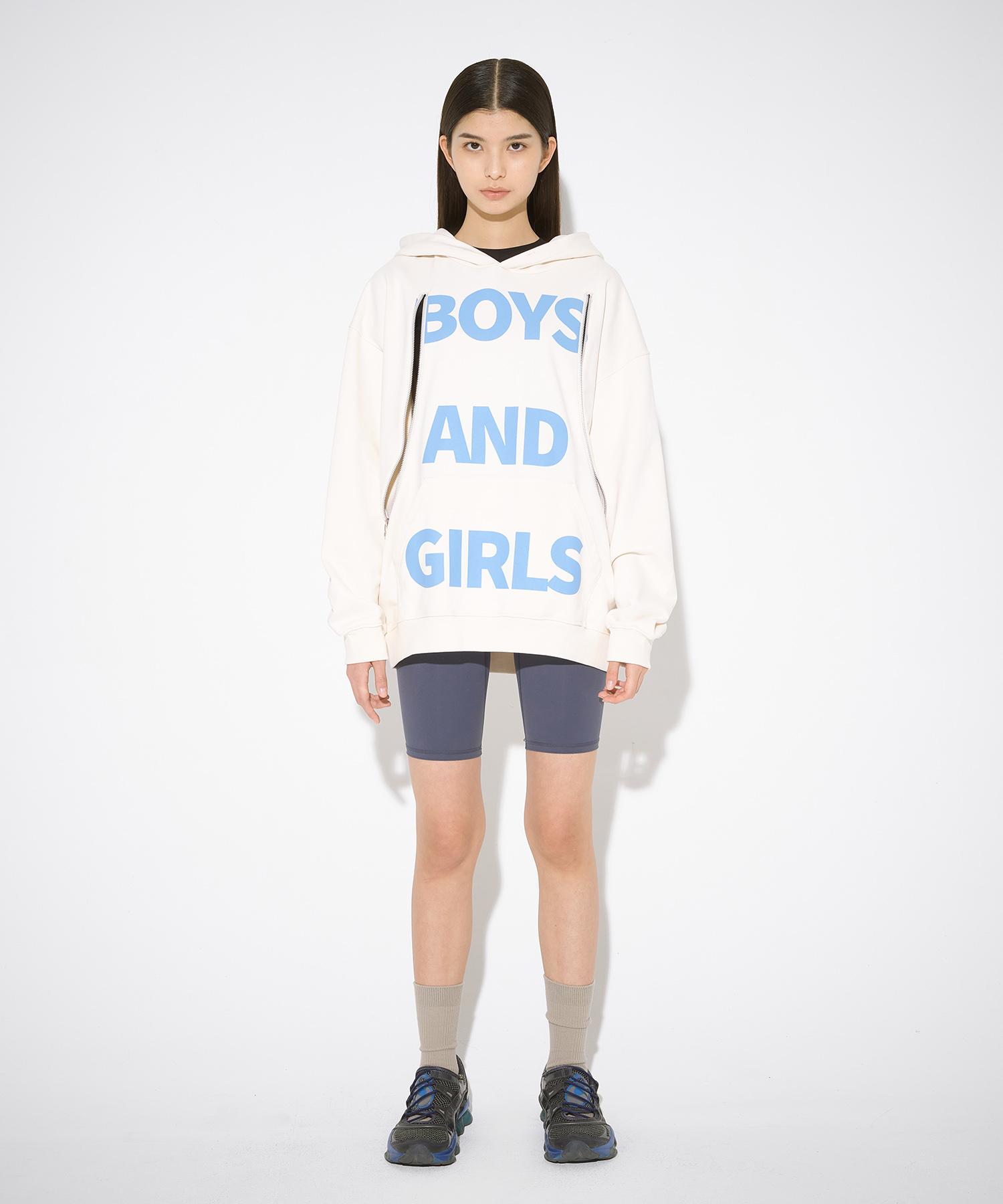 The Museum Visitor Bng Printed Curverd Zipper Hoody (Ivory) Ivory/L