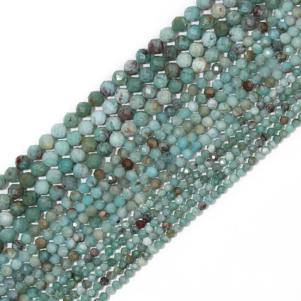 Fynchenite Natural Stone Gems Beads Faceted 2mm 3mm 4mm Round Loose Spacer Beads for Jewelry Making Diy Bracelet Accessories