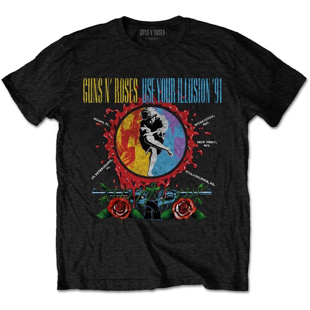 

26 Guns N Roses Use Your Illusion Circle Splat Shirt S-XXL Tshirt Official T-shirt Unisex T-Shirt M