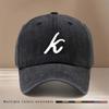 This Is a Comfortable And Trendy Adjustable Size Baseball Cap with HandWritten Letter K Pattern Unisex Easy Lightweight Curved
