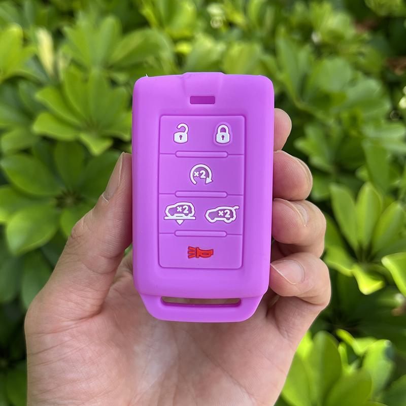 Silicone Remote Car Key Holder Cover Case for Jeep Wagoneer for Dodge RAM 1500 2a500 RAM1500 RAM2500 TRX 2021 2020 Key chain