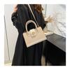 Crocodile Pattern Lock Buckle Small Square Shoulder Crossbody Handbag For Daily Commute