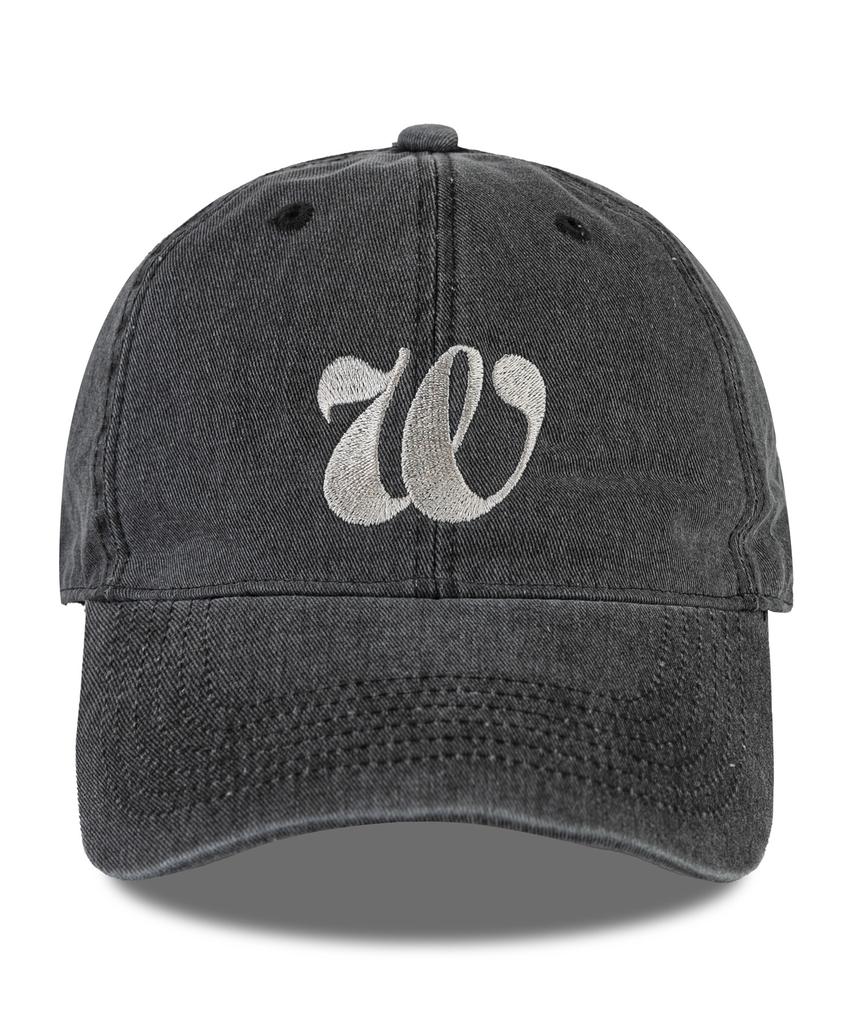 Wig W Script Pigment Ball Cap - Charcoal
