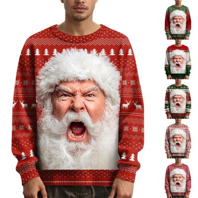 Men's Christmas  Printed Collar Sweater
