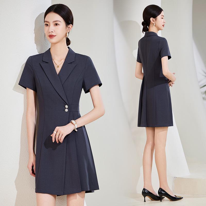 

2024 Summer High-End Goddess Style Long-Sleeved Professional Suit Dress 4XL