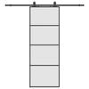 VidaXL Sliding Door Hardware Kit Black 76x205 Cm ESG Glass, Interior Door, Interior Barn Door, Door 3375857