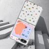 Colorful Butterfly Pattern Case For Samsung Galaxy Z FlIP 7 FE 6 5 Plating PC+PU Leather Hybrid Folding Cover For Samsung Z Flip7 Flip6 Flip5
