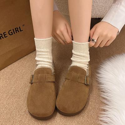 Fashion Soft Winter Shoes Women Casual Female Sneakers Slip-on Round Toe Loafers With Fur Autumn New Slip On Moccasin Driving Fall Buckl