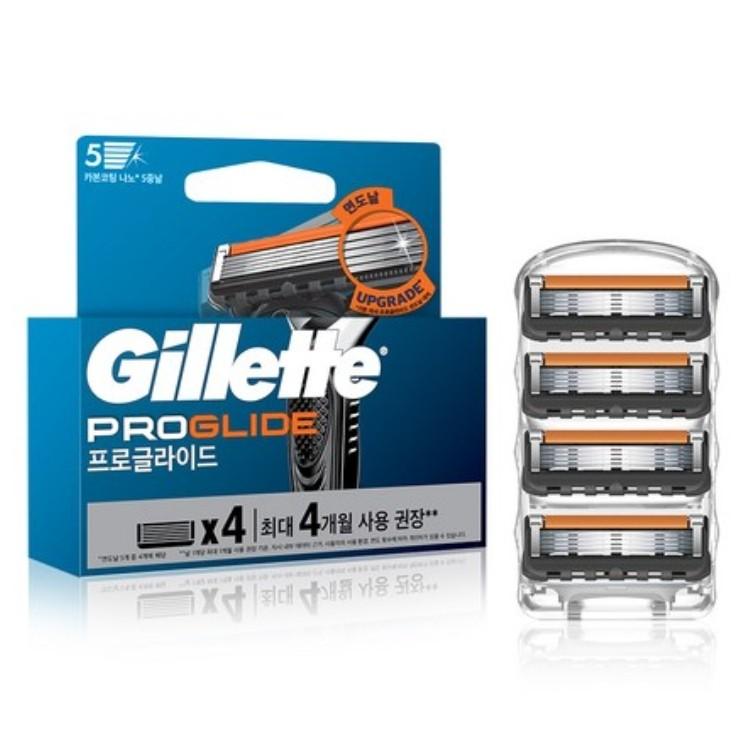 [Gillette] ProGlide Power Ручка + Набор Лезвий ,Корейское лезвие 4 Razor Blades
