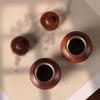 Natural Wood Lotus Shape Perfume Bottle Incense Expanding Mini Sandalwood Portable Sealed Jar Pendant Pomander Container