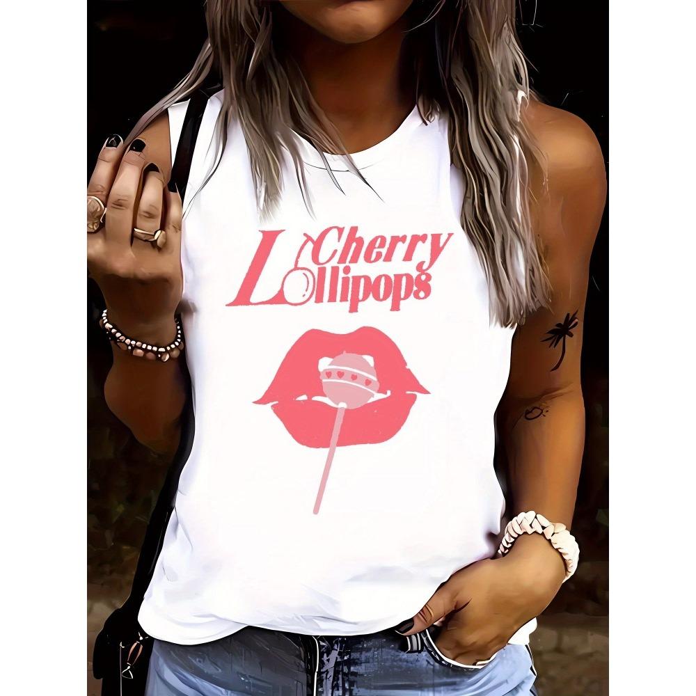 Tanktop für Damen im hawaiianischen Stil mit Buchstabenprint Sommer Alltäglich Lässig Damen Ärmelloses T-Shirt Urban Street Fashion Tanktop