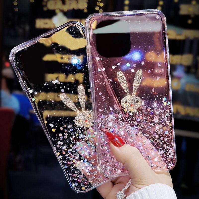 Glitter sequin rabbit transparent suitable for Xiaomi Mi 11 mobile phone case 11pro protective case 11T shell protection