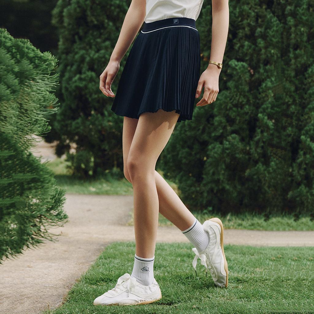 Fila Tennis Fashion Simple Classic Pleated Breathable Sports Woven Tennis Skirt Women Skirts A11W623337FBK