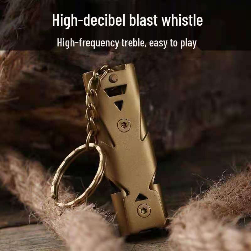 

Stainless Steel Double-Tube High-Frequency Lifesaving Whistle for Sports & Outdoor Use