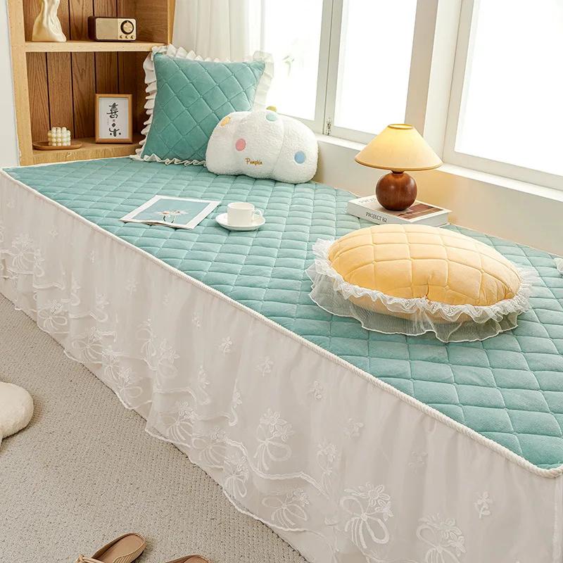Simple And Elegant Princess Style Bay Window Cushion 2025 New Four Seasons Universal Thick Anti Slip Balconies Tatami Cushions 60x150cm 1pcs 6467₽
