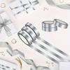 Metallic Silver Mirror Tape - Self-Adhesive Decorative Tape for DIY Crafts Wall Decor TV Frames & Gift Wrapping Decorative Tape