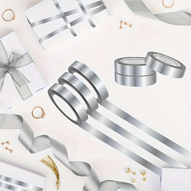 Metallic Silver Mirror Tape - Self-Adhesive Decorative Tape for DIY Crafts Wall Decor TV Frames & Gift Wrapping Decorative Tape