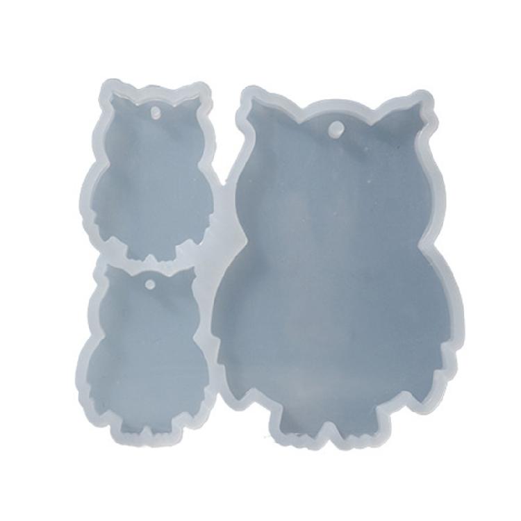 Polar Bear Owl Keychains Mold DIY Epoxy Craft Necklace Keychain Jewelry Mold