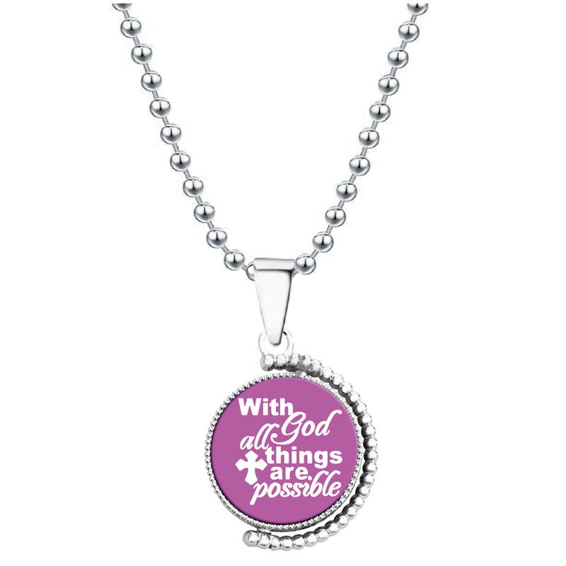 European & American Moon Pendant Necklace - Rotatable Engraving, Creative Christmas Gift, Titanium Steel.