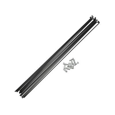 BULLSPANN Steel Spokes J Bend Cycle Spokes for Bicycles with Nipples 14G 12 Pieces 282mmx2mm