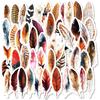 50 Realistic Feather Suitcase Stickers Cute Personal Stickers DIY Mobile Phone Case Hand Account Skateboard Computer Decoration