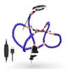 Lighting LED 5X Magnifying Lamp with Clamp Hands Free PCB Fixture Swivel Arms PCB Fixture Helping Hands Soldering