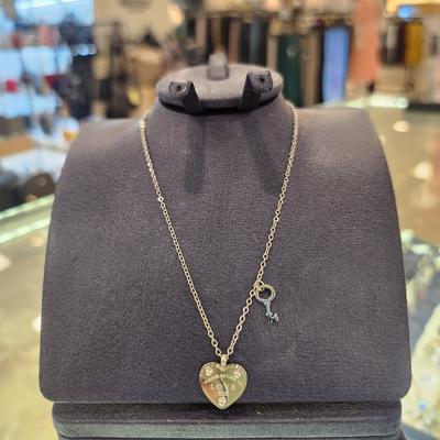 Atria Heart & Key N Cute Steel Necklace EWSSNSC0013WHF