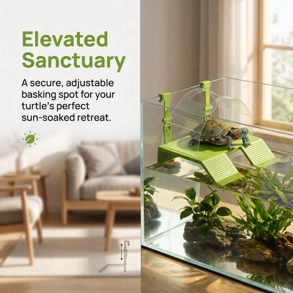 with Hooks Floating Turtle Dock Removable Aquarium Basking Platform  for Reptile Amphibian
