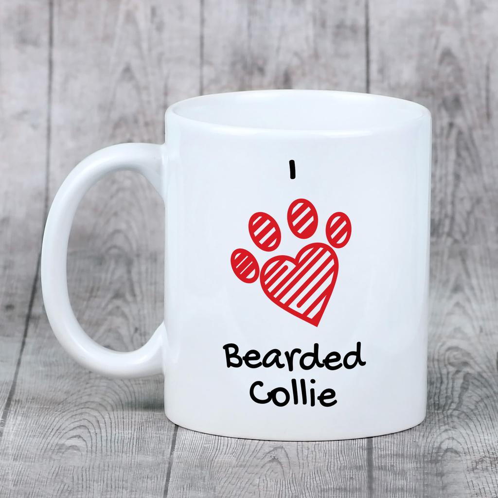Bearded Collie, Highland Collie, Mountain Collie - cup with a dog, cute cup with graphics, a gift with your photo from the Art-Dog brand