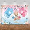 The Genre Reveal Theme Backdrop Baby Party Decorations Supplies Pink Blue Bear Gift Banner Newborn Shower Photography4868