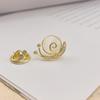 Korean Style Copper Inlaid Zirconia Summer Brooch Cardigan Collar Pin