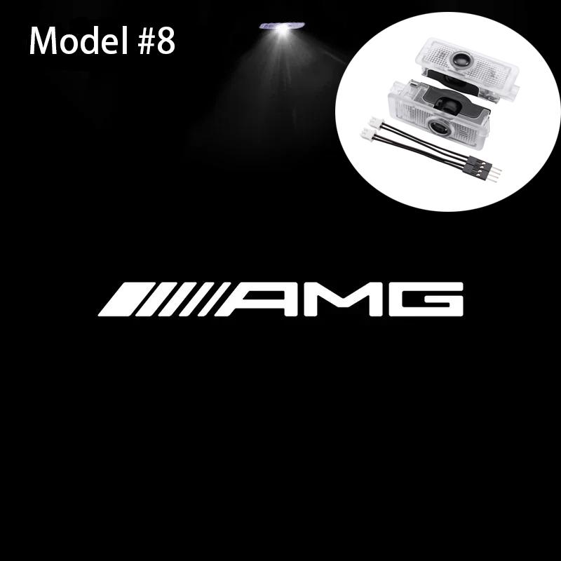 AAVN1 2Pc Car Door Projector Laser Lamp Car Door Welcome Light For Mercedes Benz C117 W117 E Couple C207 A207 C205 2015-2020 A205 W218