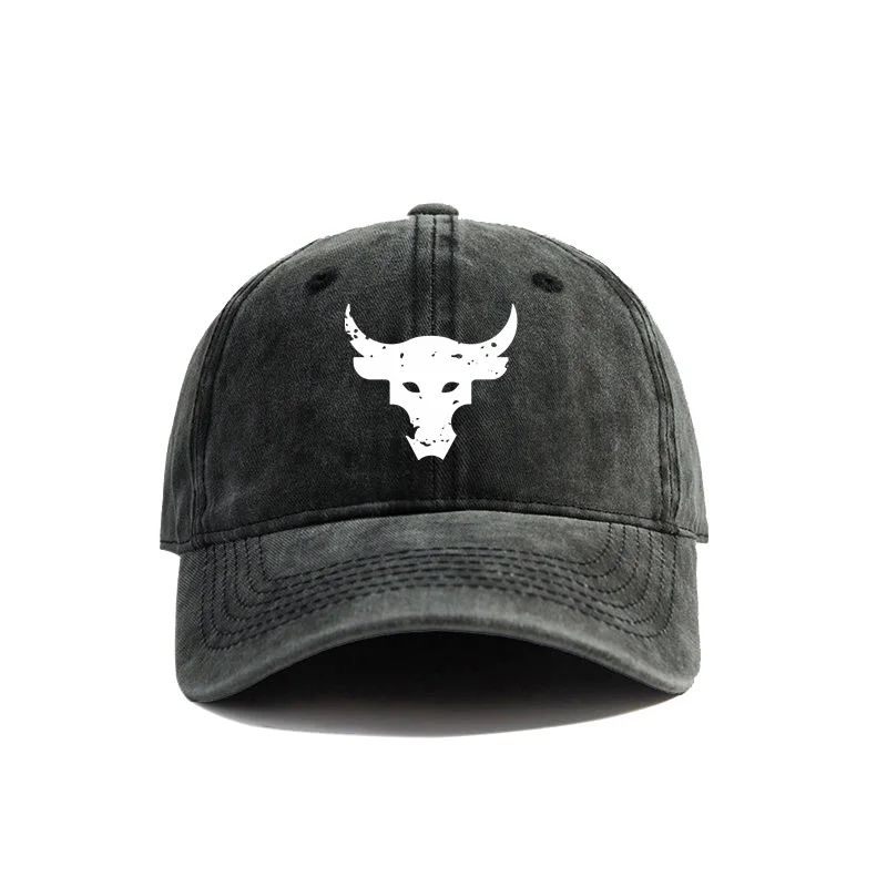 Gorra de Béisbol Brahma Bull de Dwayne Johnson Gorras de Papá Verano Desgastadas Hombres Exterior Ajustable Gorras de Algodón Protección Solar Exterior