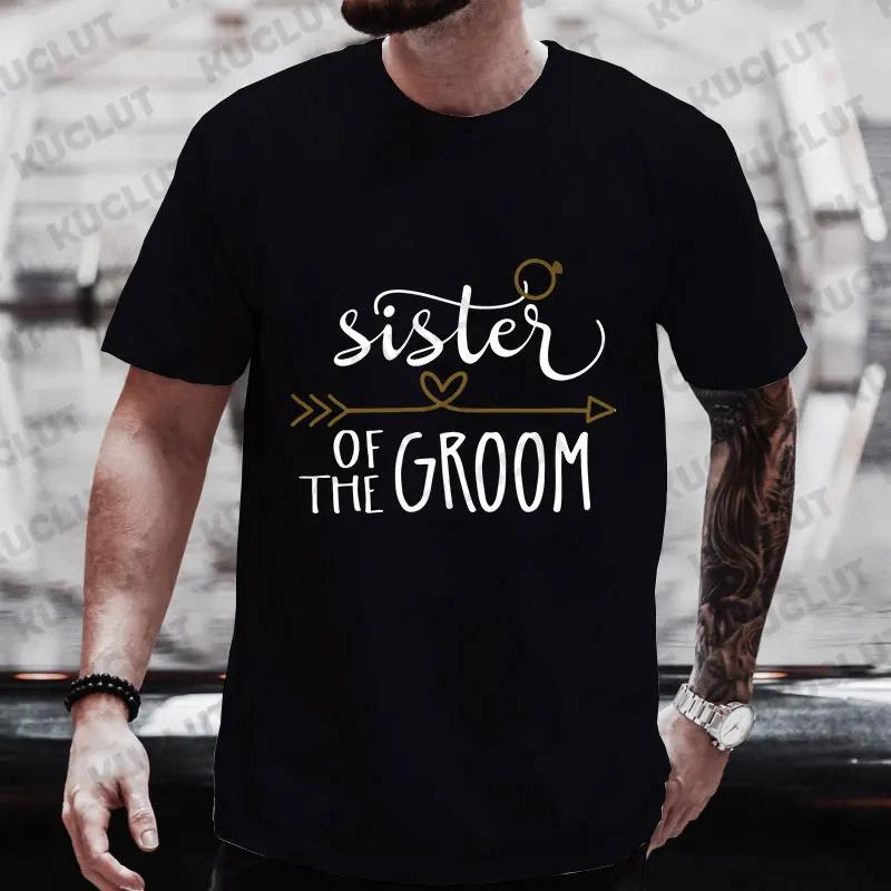 Team Groom T-shirt Father Mother of The Groom Wedding Party Tshirt Family Set Matching Clothes Bachelor Tees Groomsman Y2k Tops