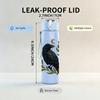 1PC Wreath Black Raven Print 750ml Color Plastic Sports Water Bottle Leakproof Flip Straw Lid Suitable for Sports Office Home Use