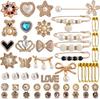 Sock Charm Safety Pin Brooch with Pearl & Rhinestones - Versatile Accessory for Hat, Clothing, and Shoes