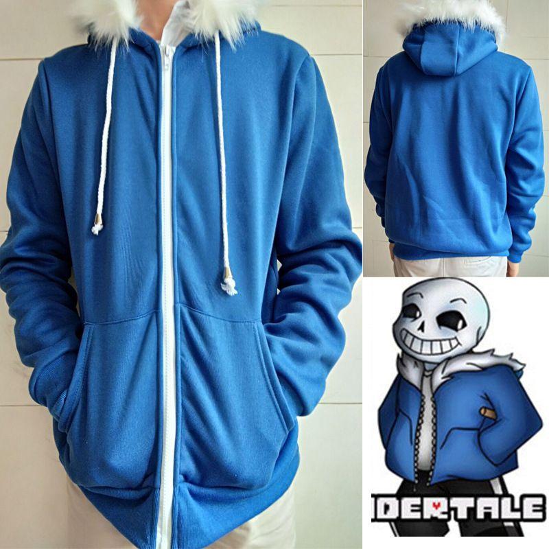 Stilvolles Spiel Undertale Sans Cosplay Kostüm Hoodie Set mit Handschuhen und Strümpfen