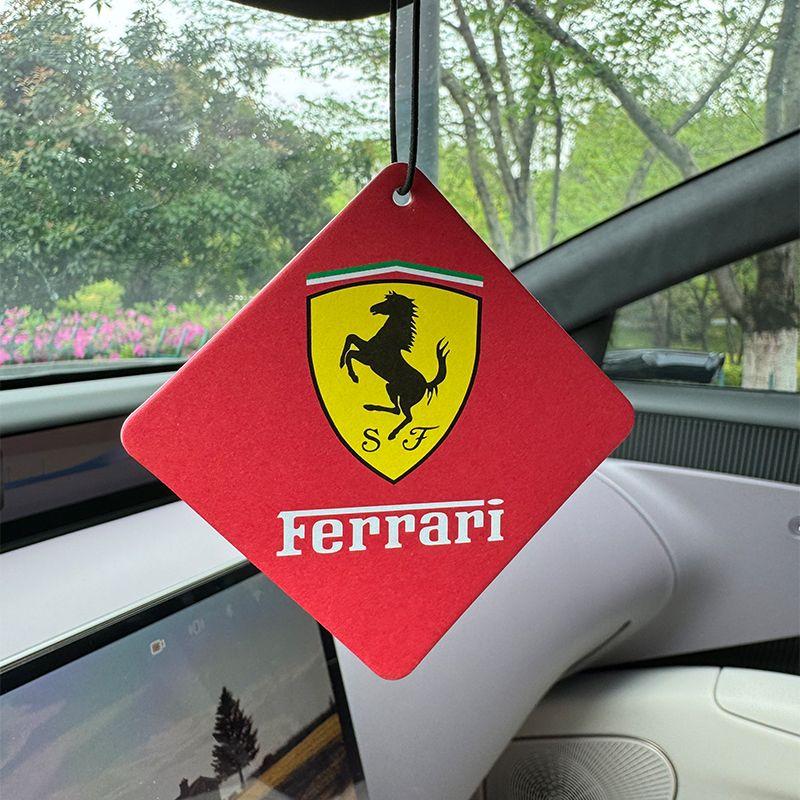 Car Interior Aroma Tablets Natural Purifying Freshener Pendant For Ferrari Roma 488 Portofino F8 F12 Spider SF90 LaFerrari Monza MQ1