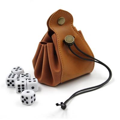 Dice Drawstring Pouch Tray Designs PU Leather Dice Tray Jewelry Coin Pouch Drawstring Storage Bag Dice Organizer