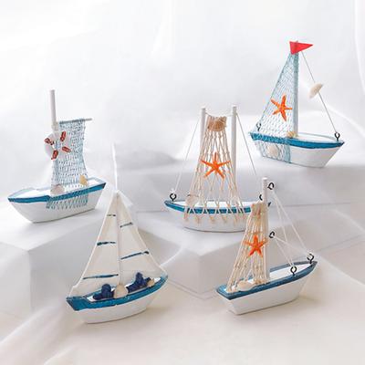 Craft Ornament Creative Sailboat Design Wooden Home Craft Decor for Living Room Sale Goods