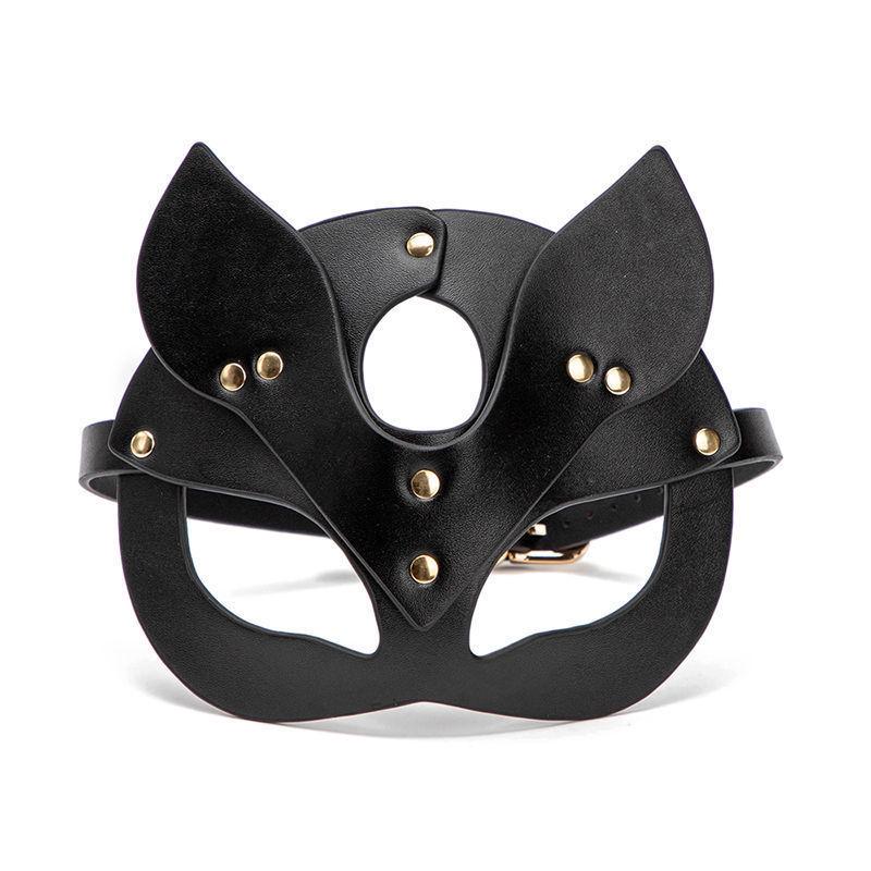 Erotic SM Role-Playing Mask & Metal Butt Plug Tail for Couples: Female Slave Training & Punishment