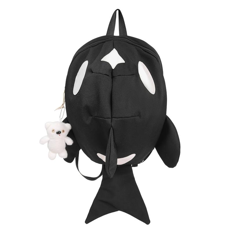 

Мультяшный рюкзак для студентов, унисекс, большой вместимости чёрный